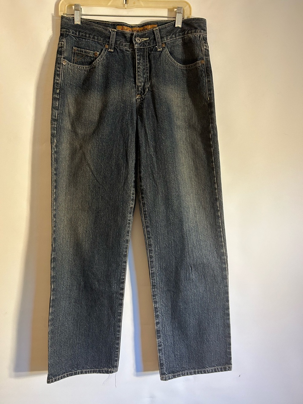 INDIGO STAR STRAIGHT LEG DARK & LIGHT WASH CLASSIC 5-POCKET MENS JEANS 30x30